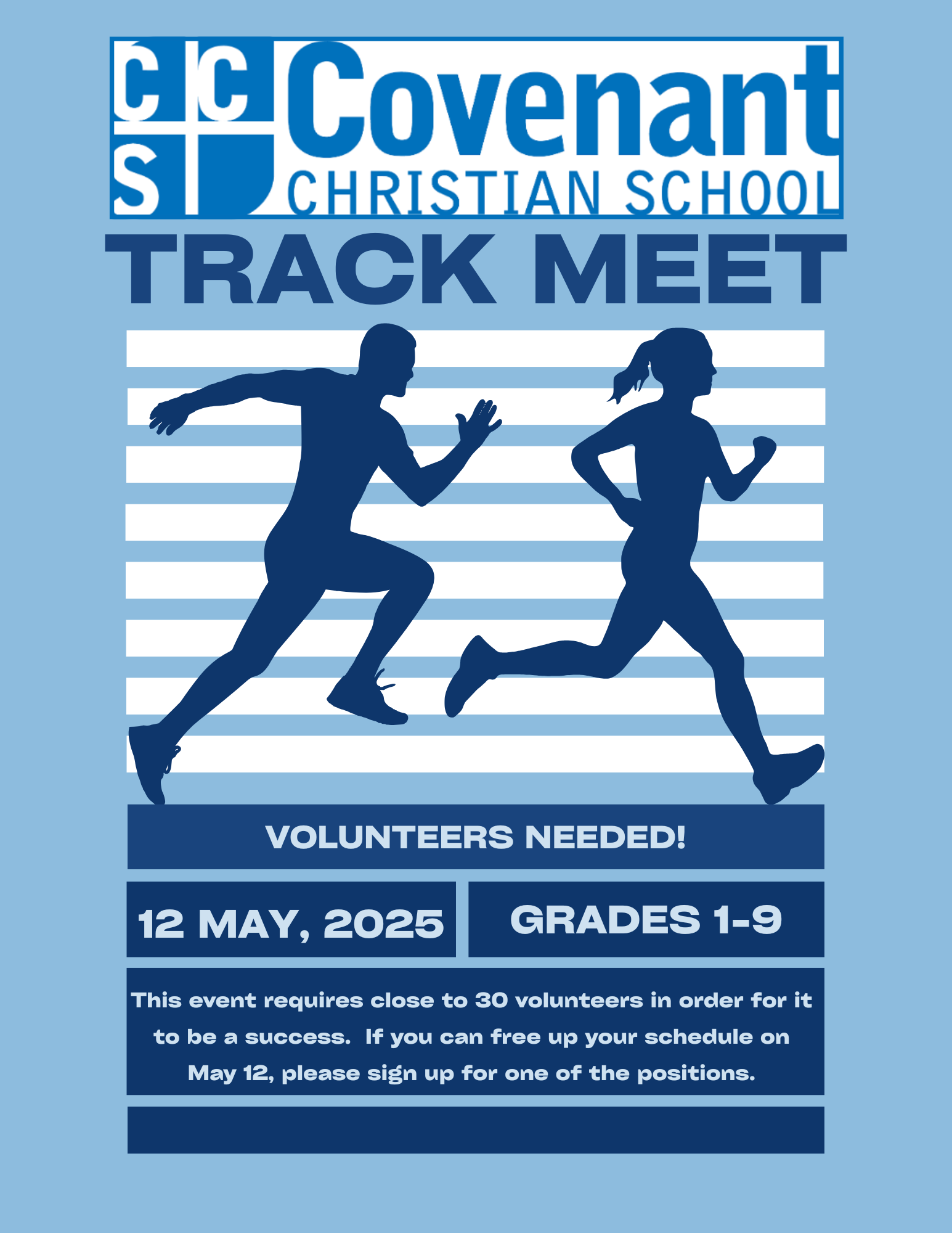 Beige Navy Orange Modern Run And Walk Flyer