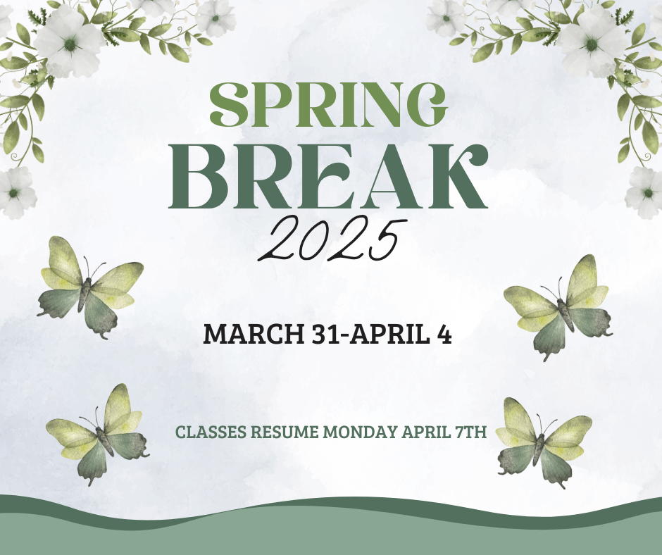 Green Illustrated Spring Break Party Facebook Post