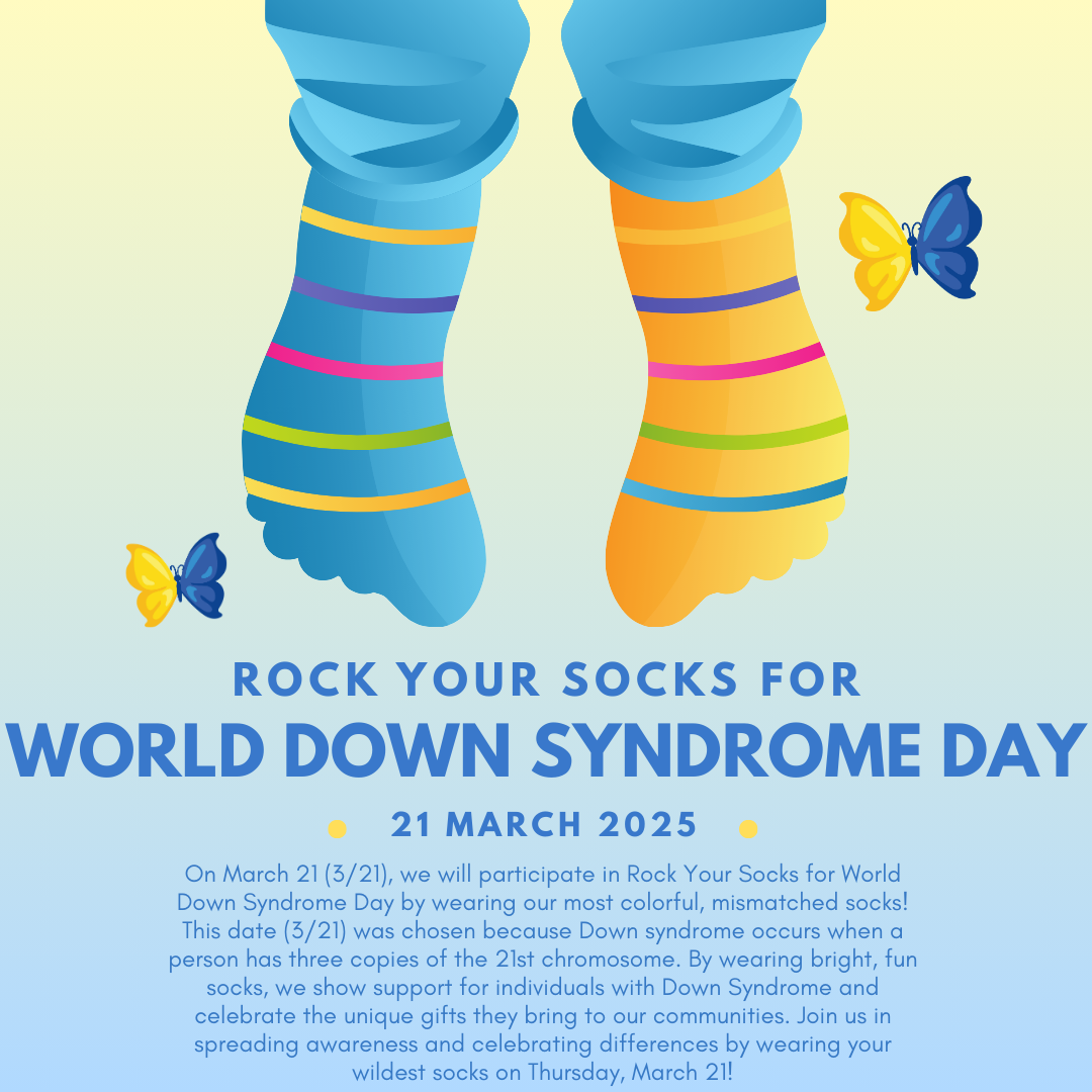 Blue and Yellow Illustrative World Down Syndrome Day Instagram Post