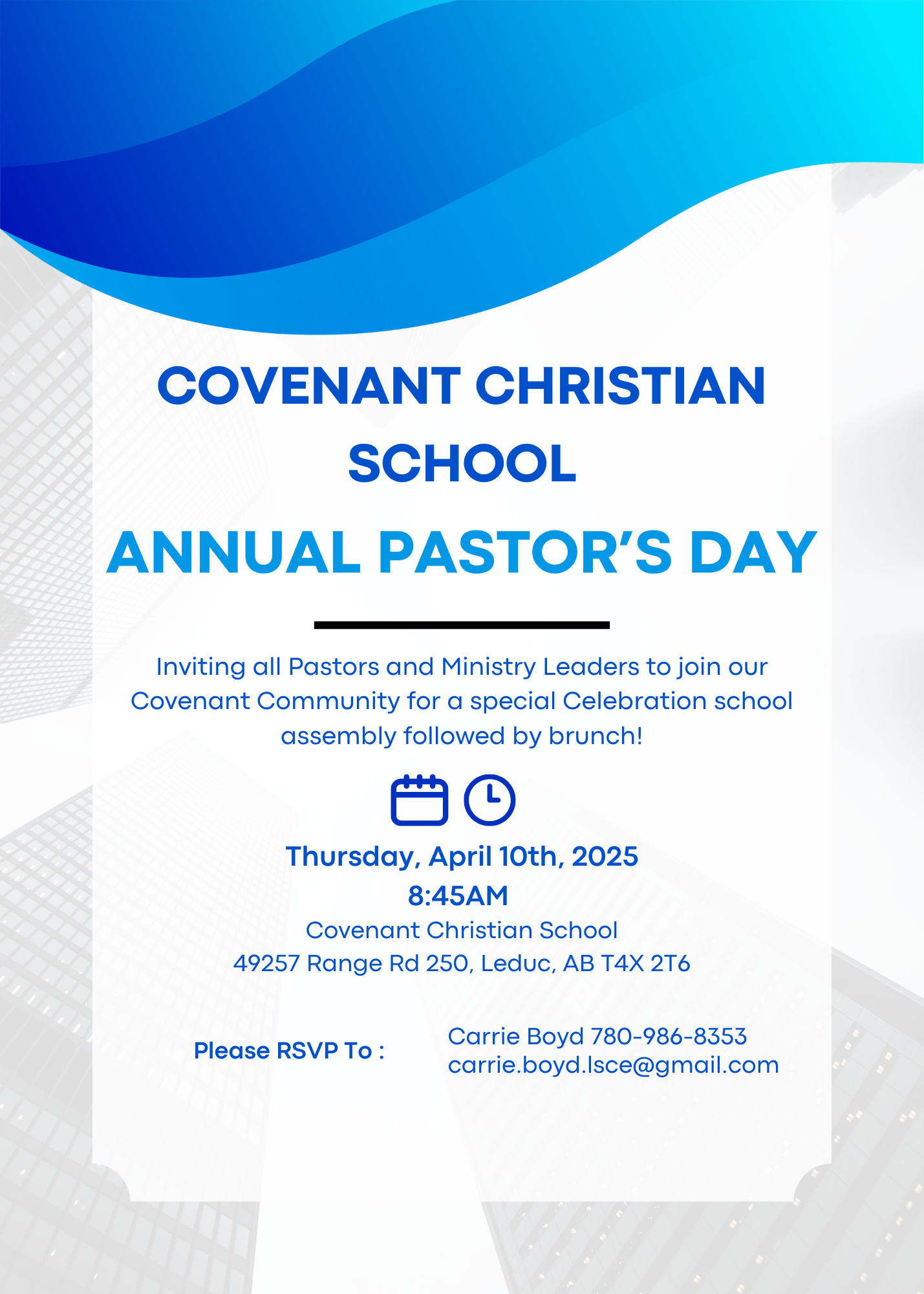 2025 Covenant Pastor s Day Invitation